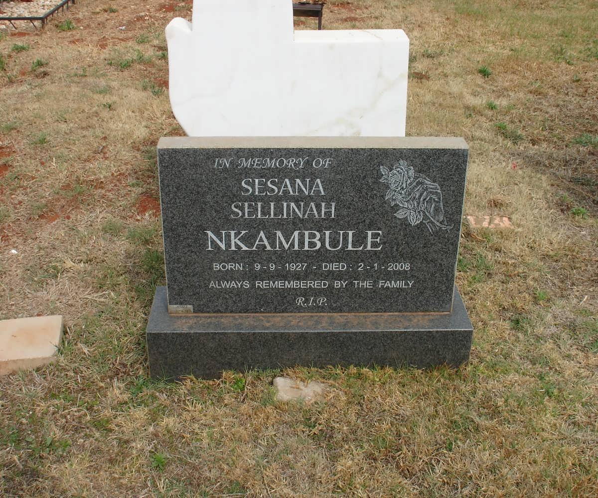 NKAMBULE Sesana Sellinah 1927-2008