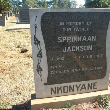 NKONYANE Sprinkaan Jackson 1912-1965