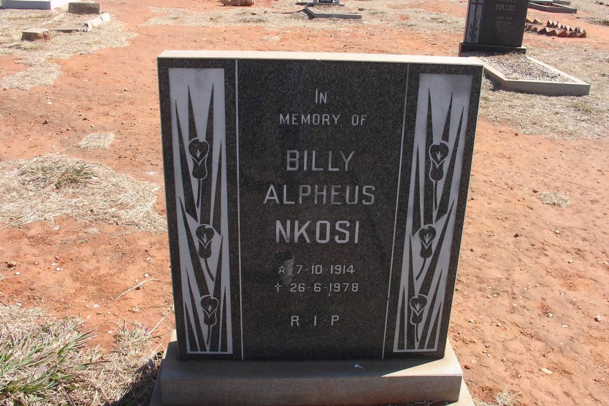 NKOSI Billy Alpheus 1914-1978