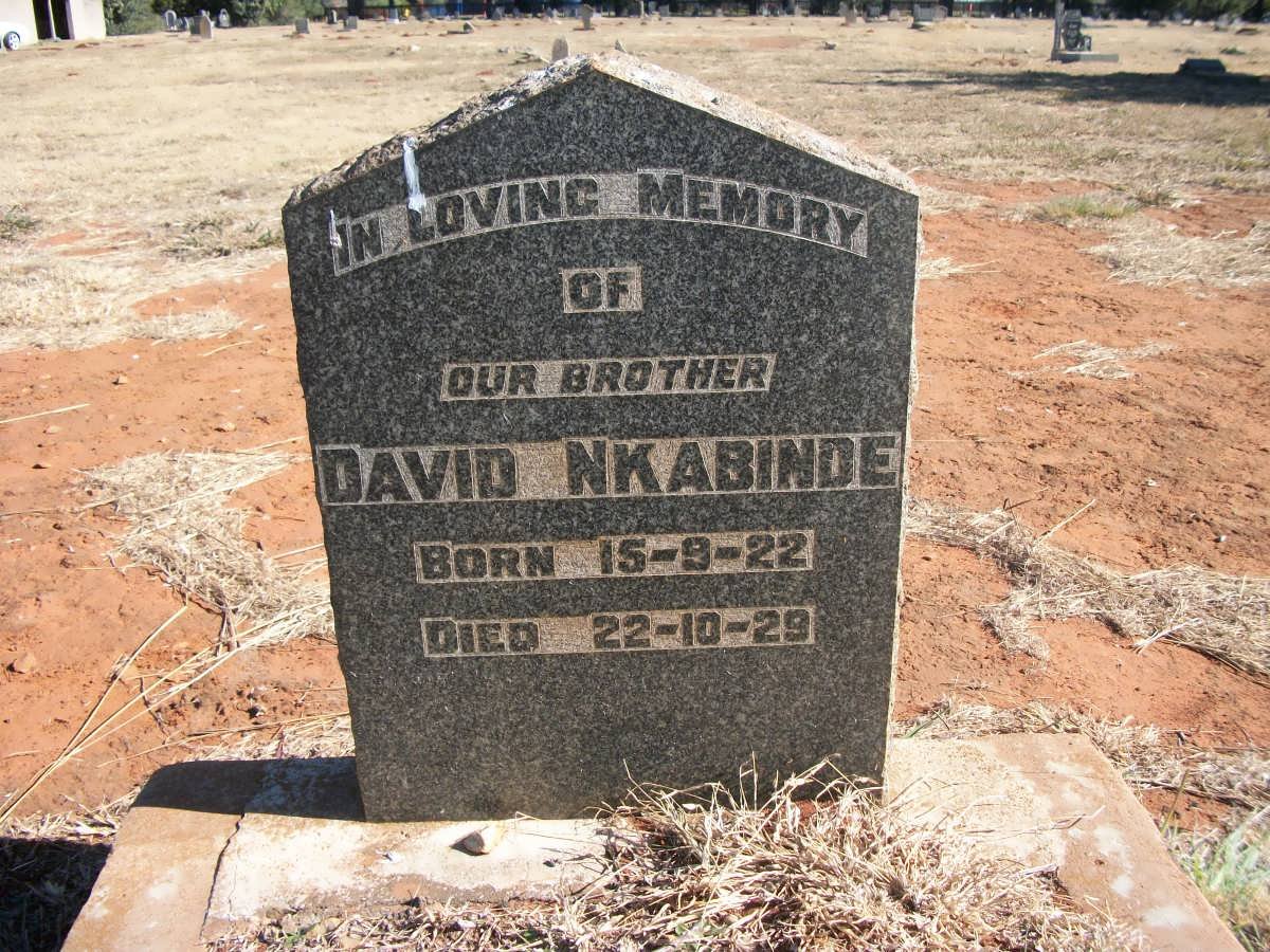 NKABINDE David 1922-1929