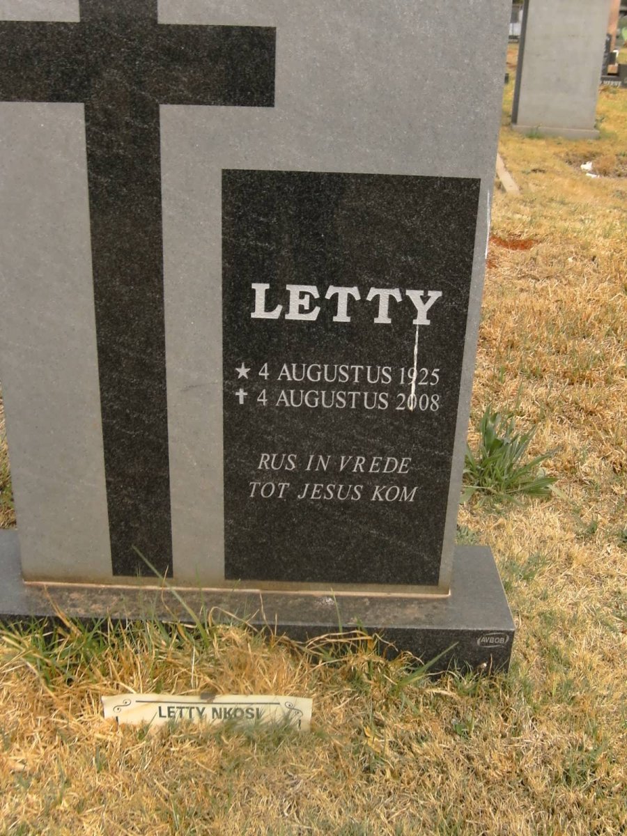 NKOSE Letty 1925-2008