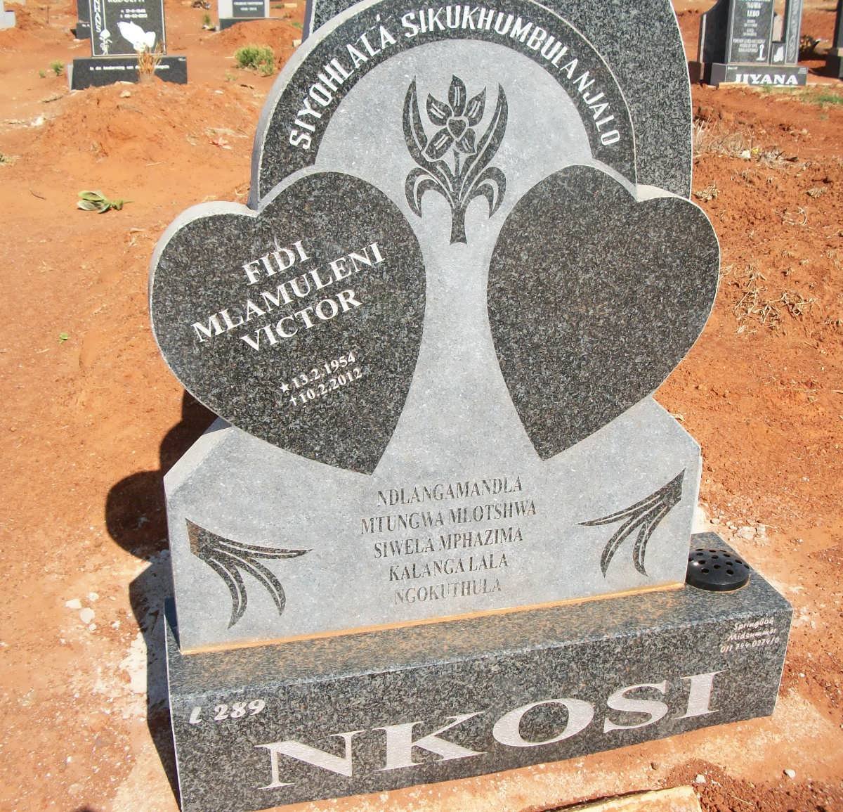 NKOSI Fidi Mlamuleni Victor 1954-2012
