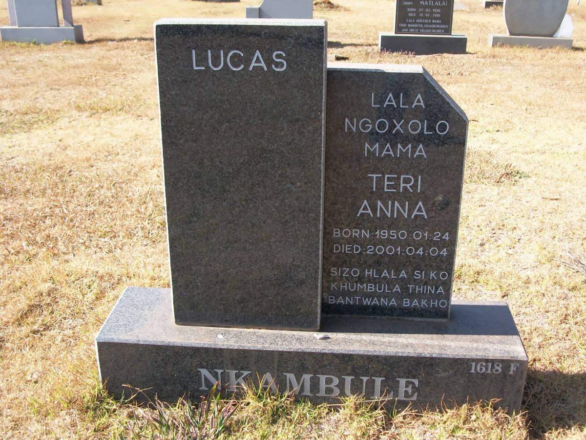NKAMBULE Terri Anna 1950-2001
