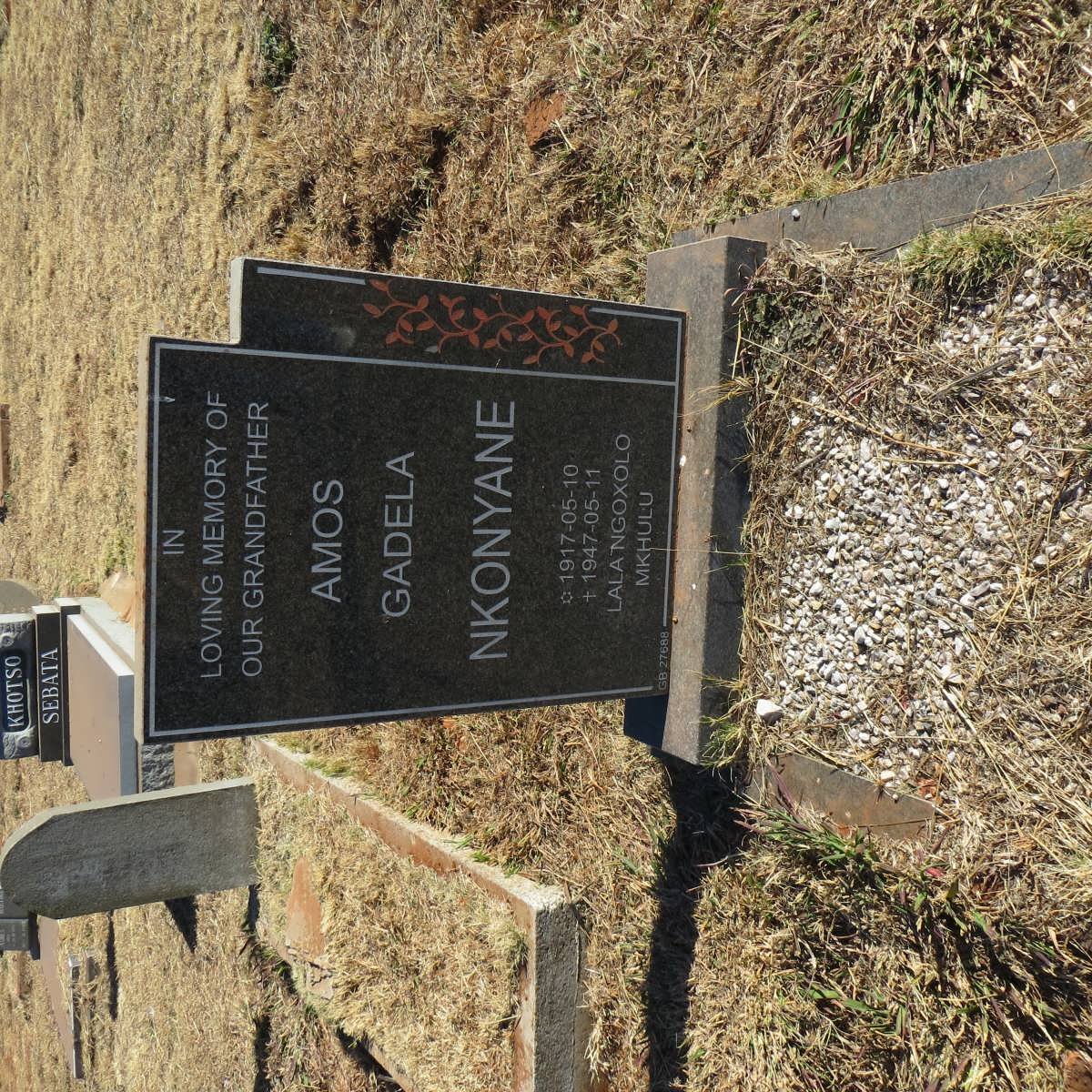 NKONYANE Amos Gadela 1917-1947
