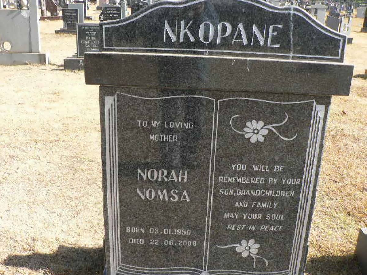 NKOPANE Norah Namsa 1950-2000