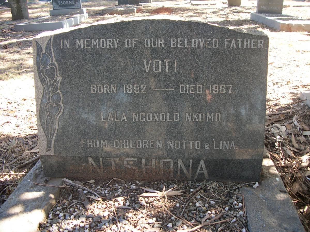 NTSHONA Voti 1892-1967