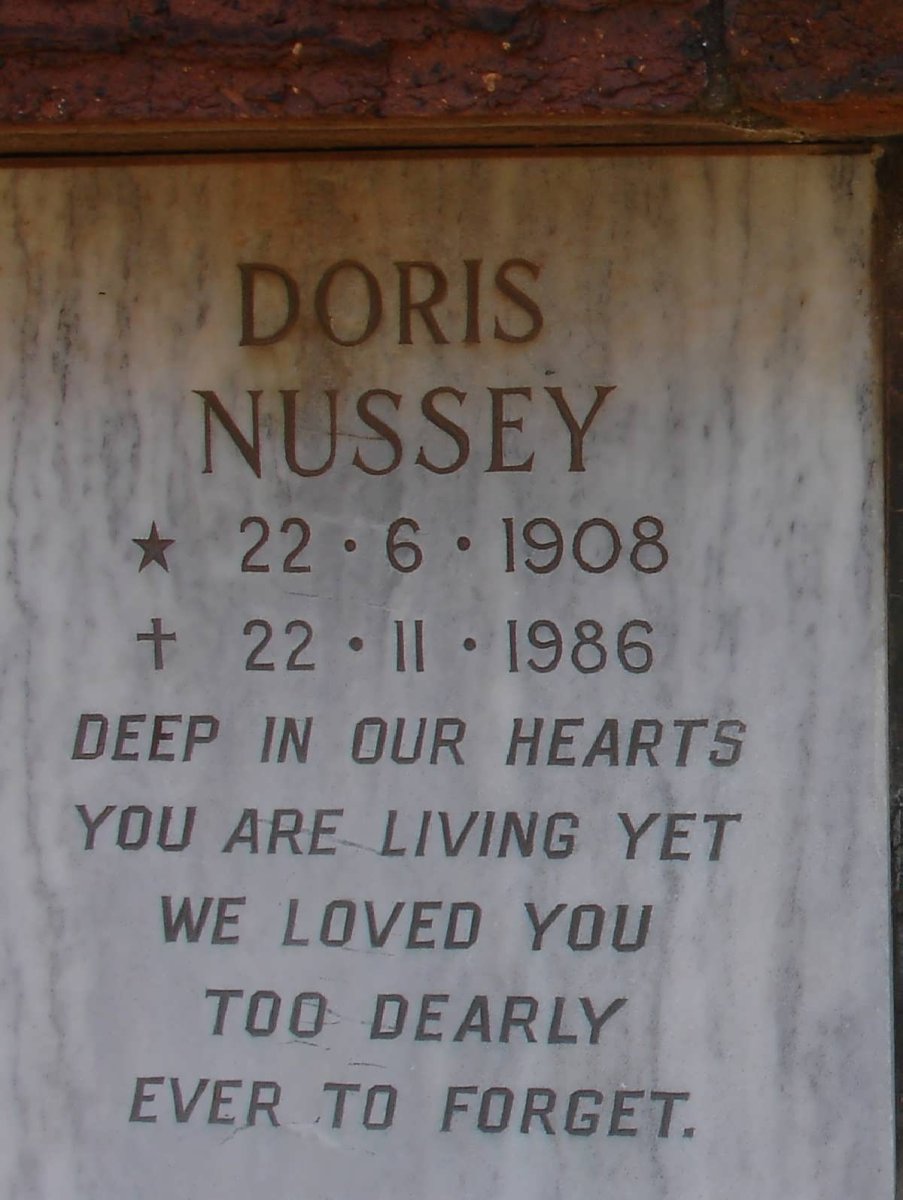 NUSSEY Doris 1908-1986