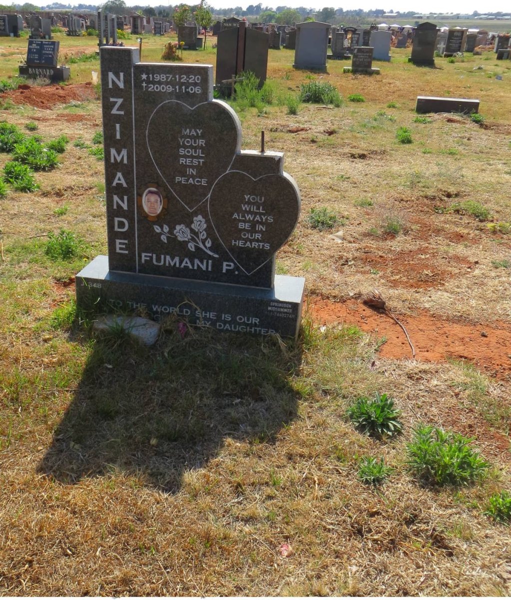 NZIMANDE Fumani P. 1987-2009