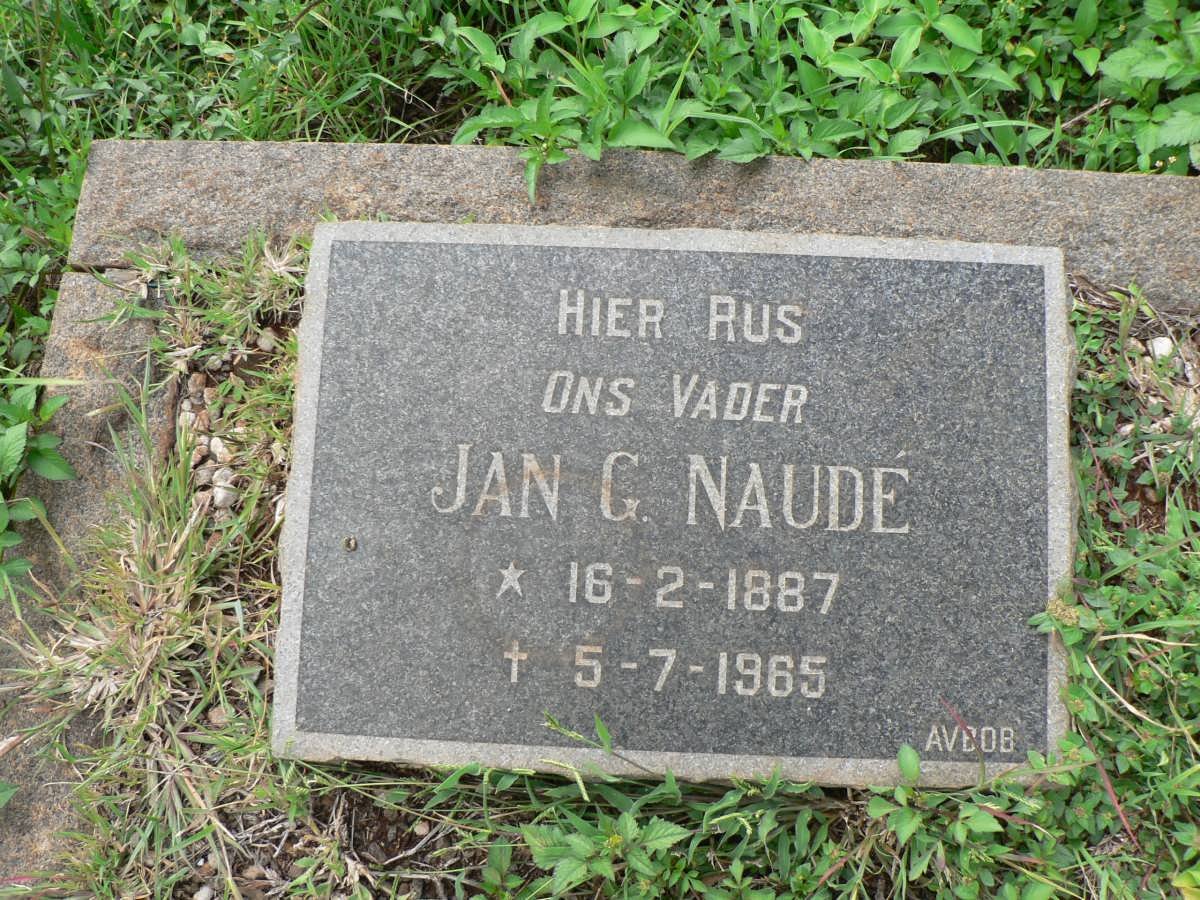 NAUDE Jan G. 1887-1965