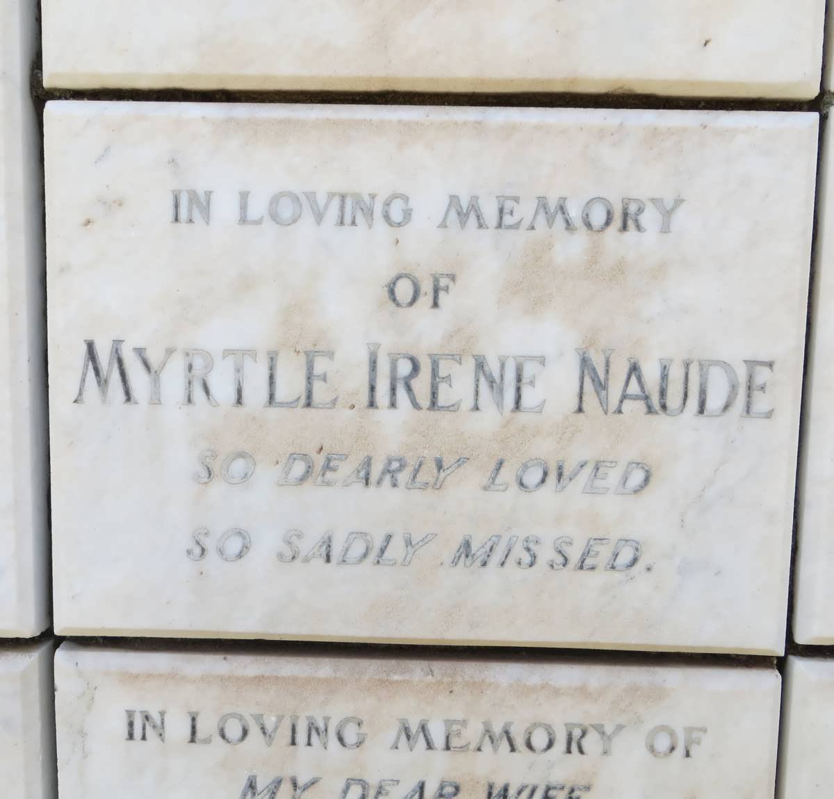 NAUDE Myrtle Irene