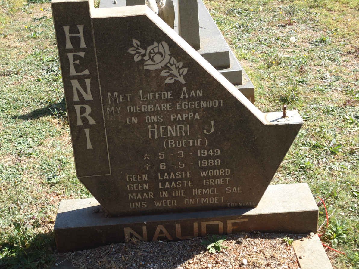 NAUDÉ Henri J. 1949-1988