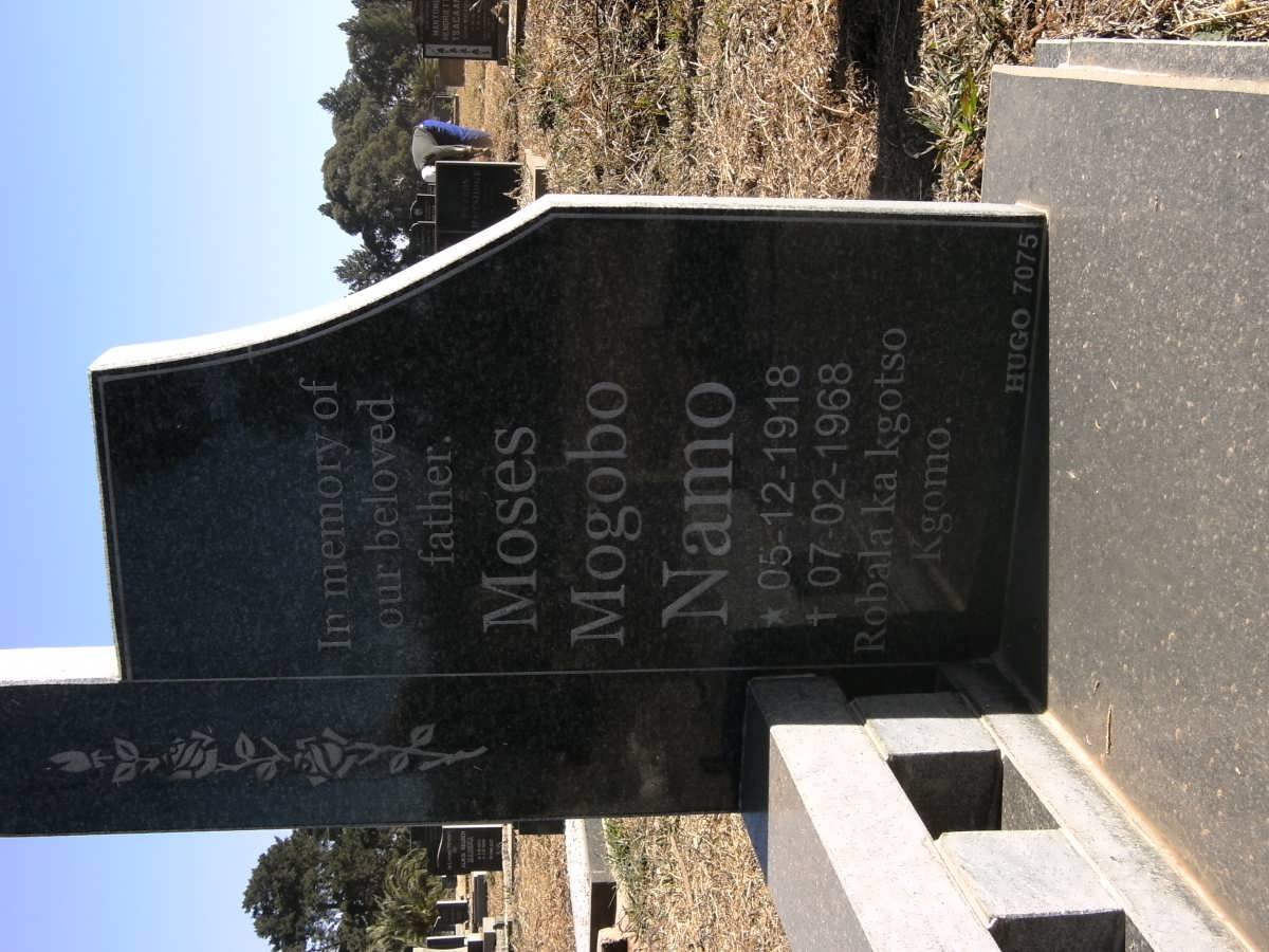 NAMO Moses Mogobo 1918-1968