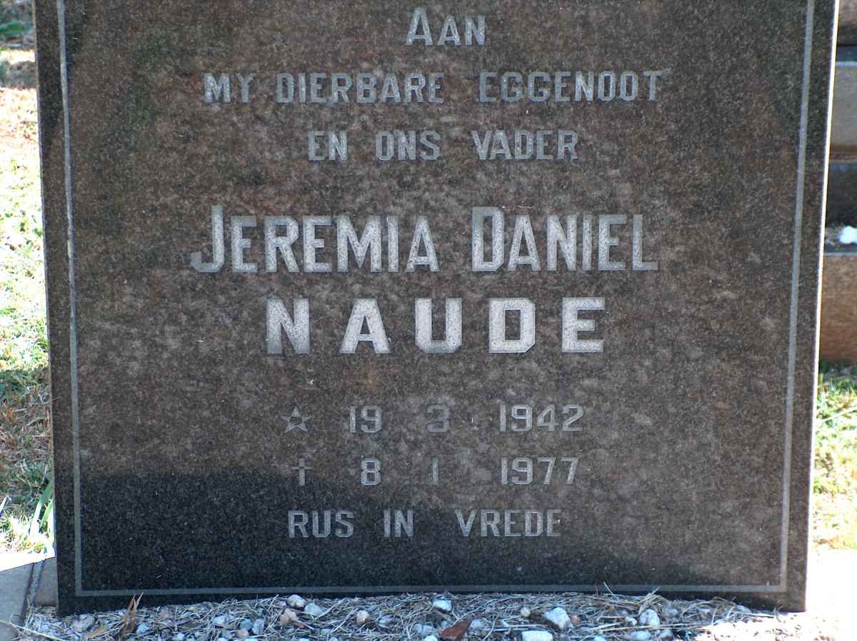 NAUDE Jeremia Daniel 1942-1977