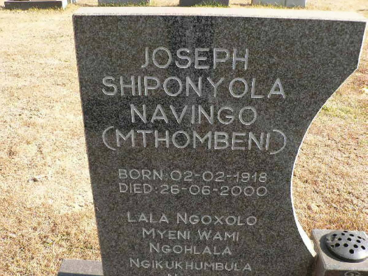 NAVINGO (MTHOMBENI) Joseph Shiponyola 1918-2000