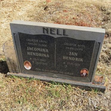NELL Jan Hendrik 1939- &amp; Jacomina Hendrina 1942-2007