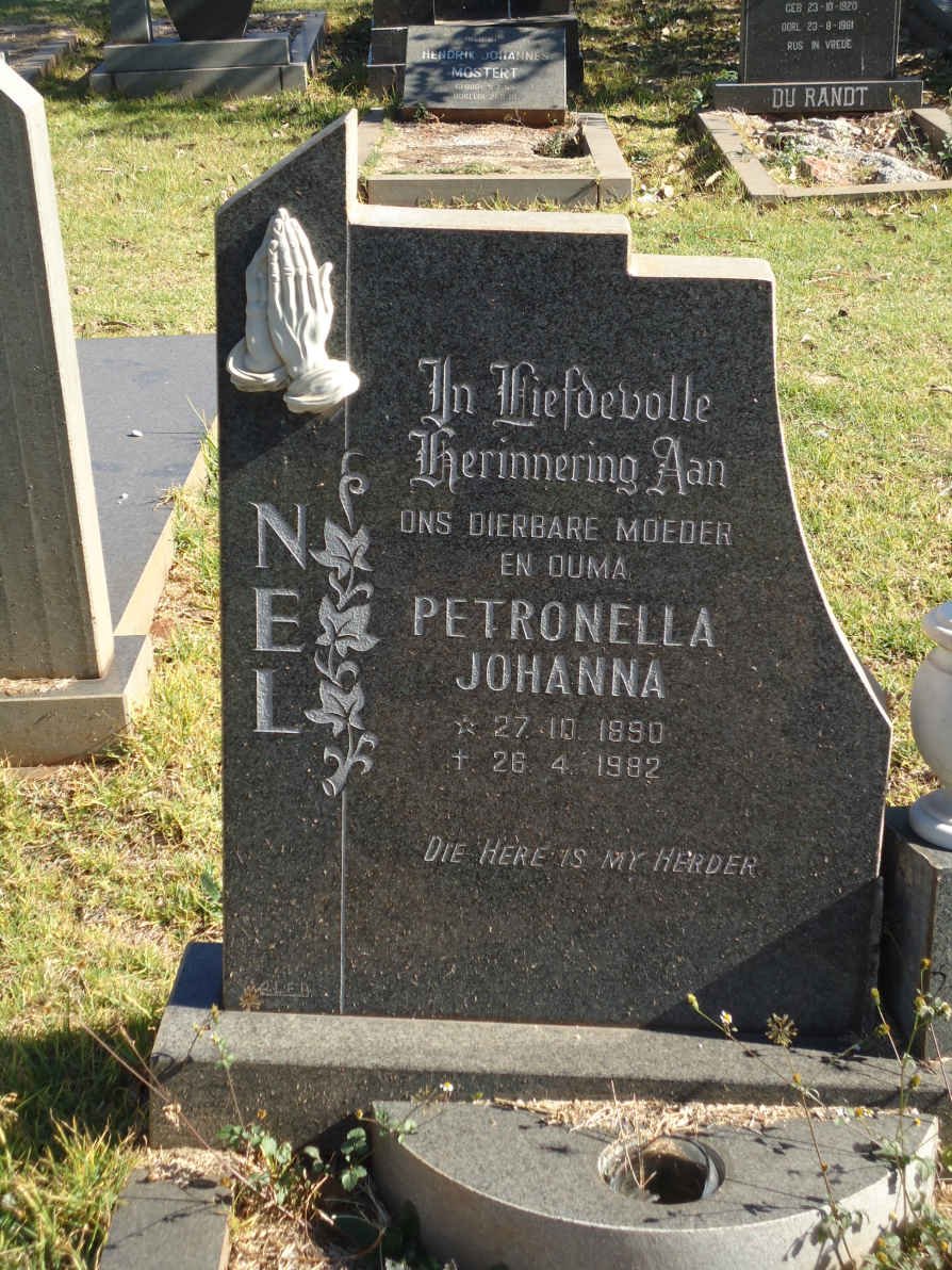 NEL Petronella Johanna 1890-1982