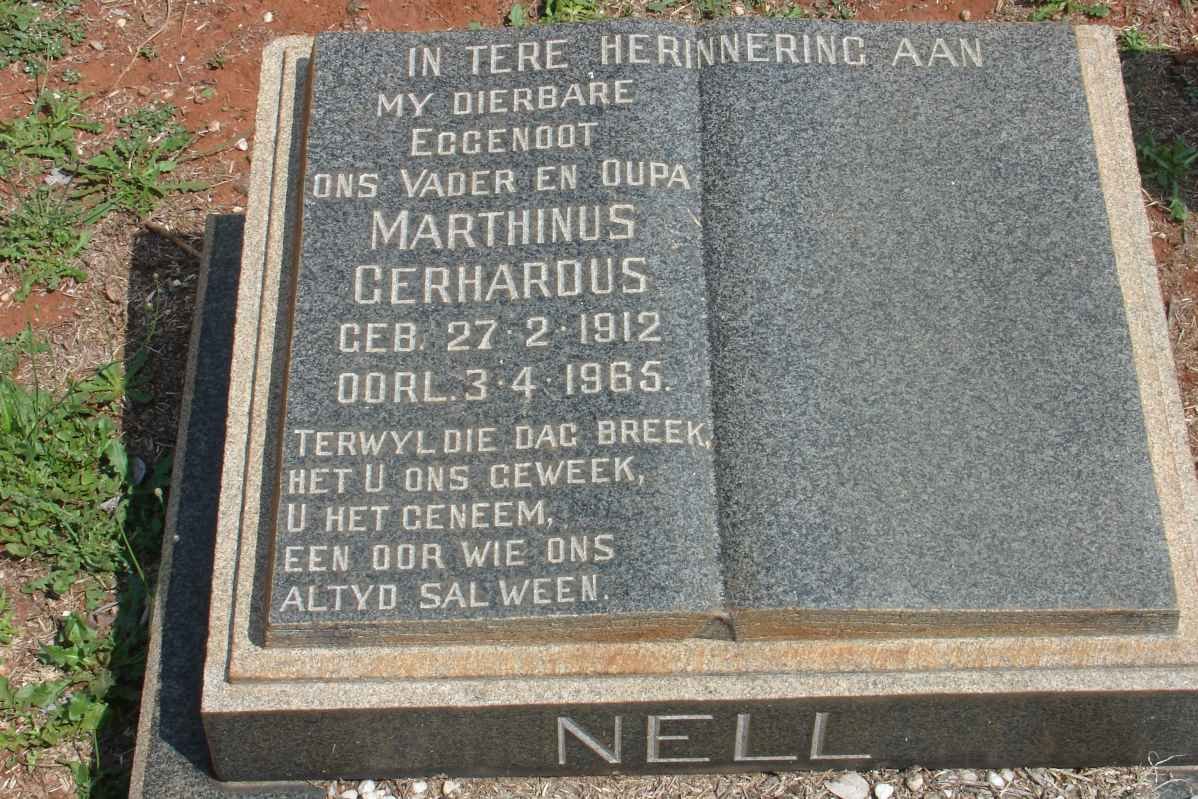 NELL Marthinus Gerhardus 1912-1965