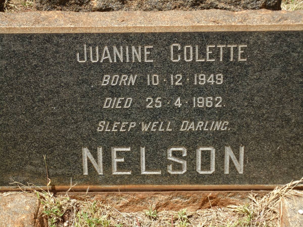 NELSON Juanine Colette 1949-1962