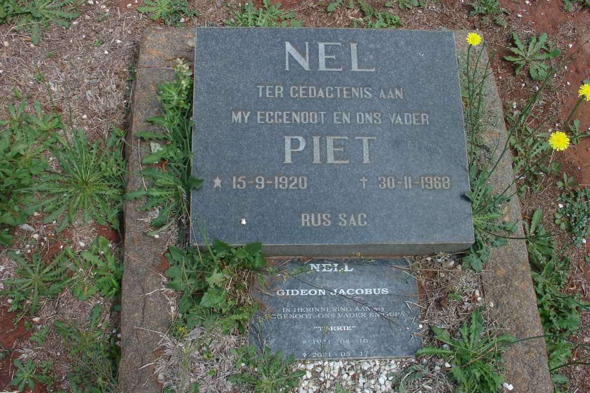 NEL Piet 1920-1968 :: NELL Gideon Jacobus 1931-2001