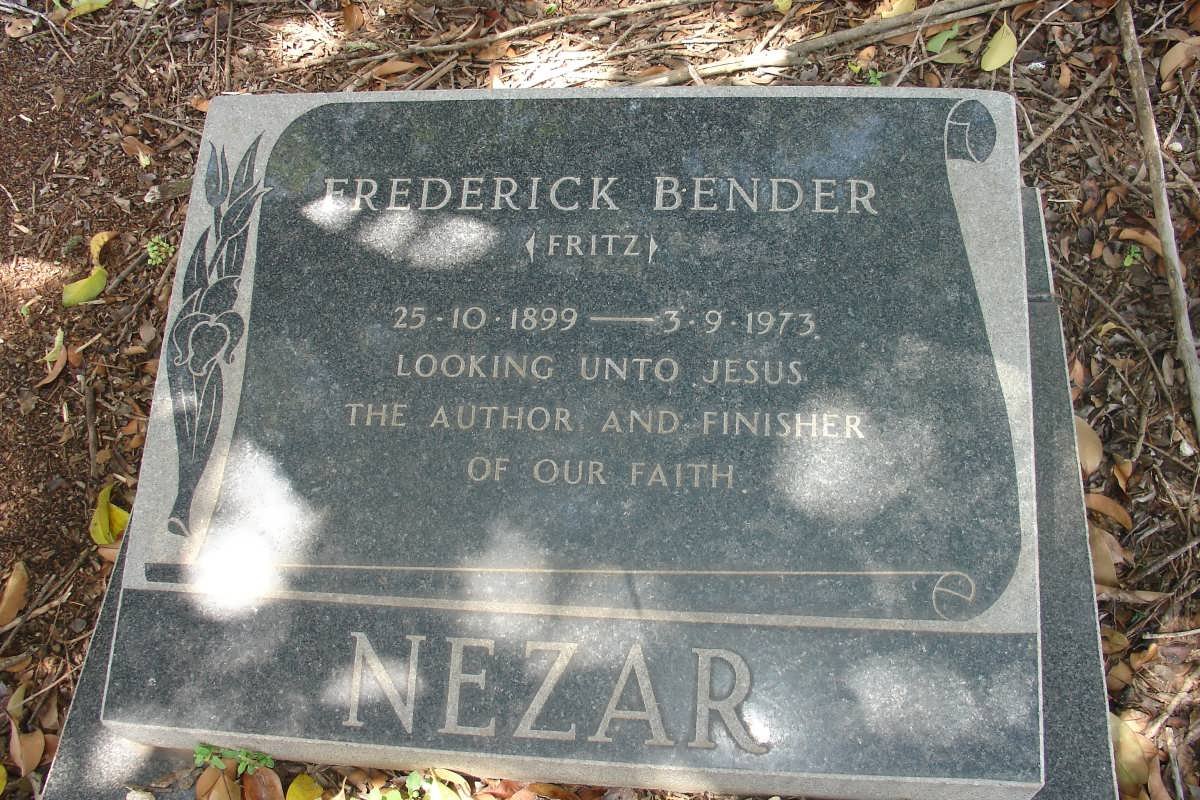 NEZAR Frederick Bender 1899-1973