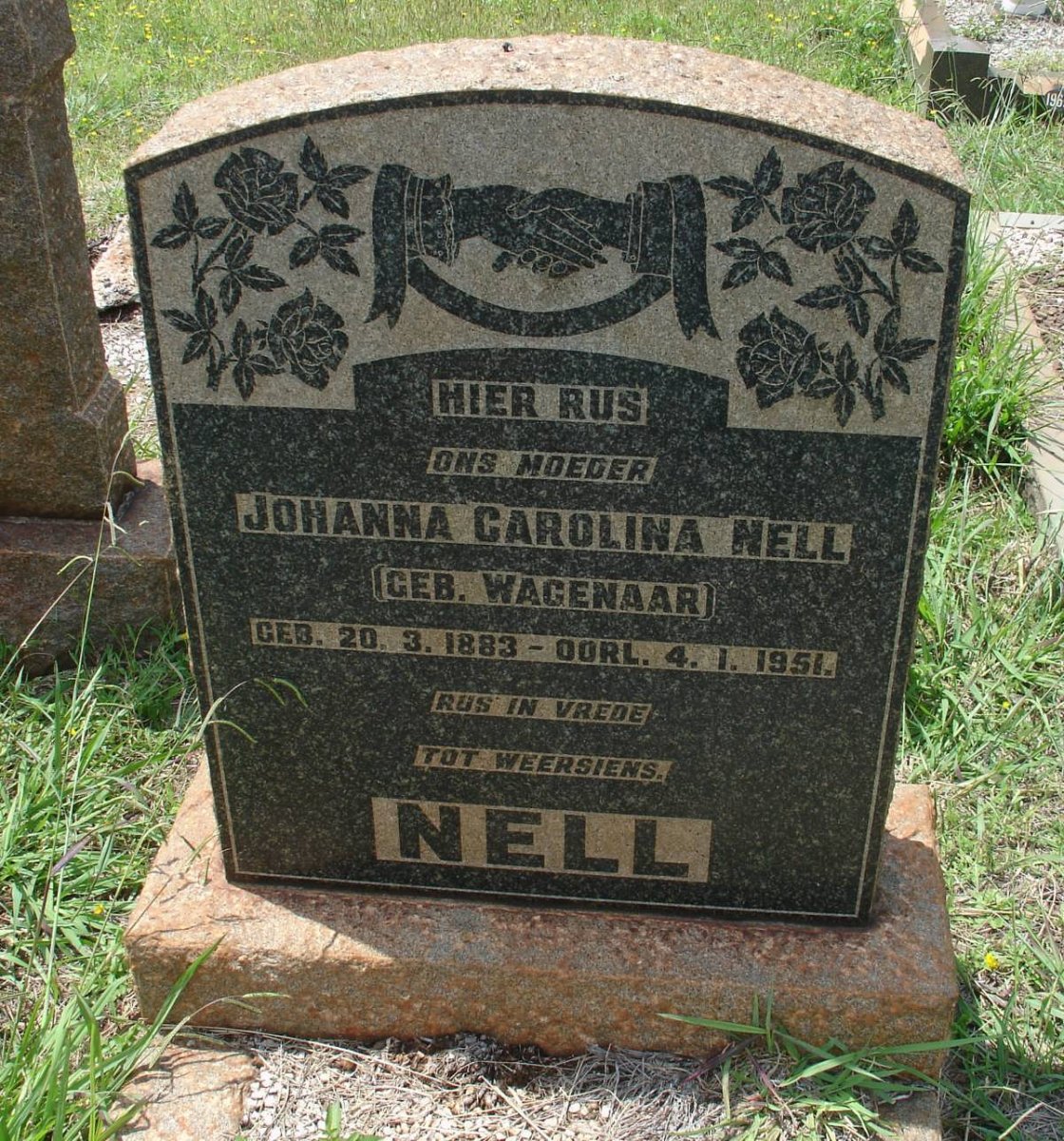 NELL Johanna Carolina nee WAGENAAR 1883-1951