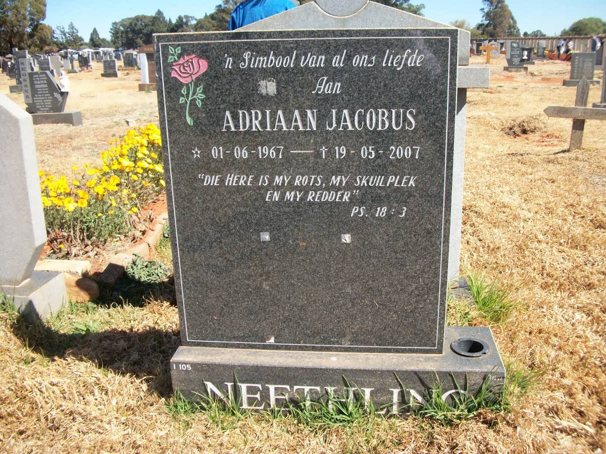 NEETHLING Adriaan Jacobus 1967-2007