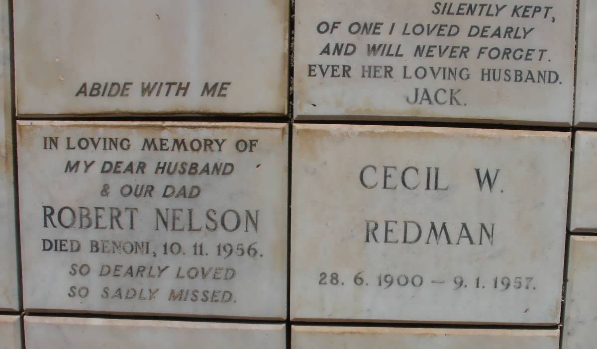 NELSON Robert -1956 :: REDMAN Cecil W. 1900-1957