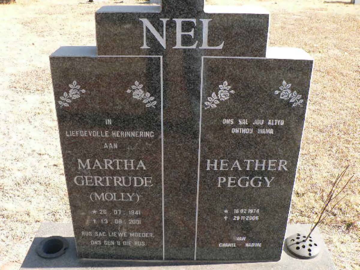 NEL Martha Gertrude 1941-2001 :: NEL Heather Peggy 1974-2006