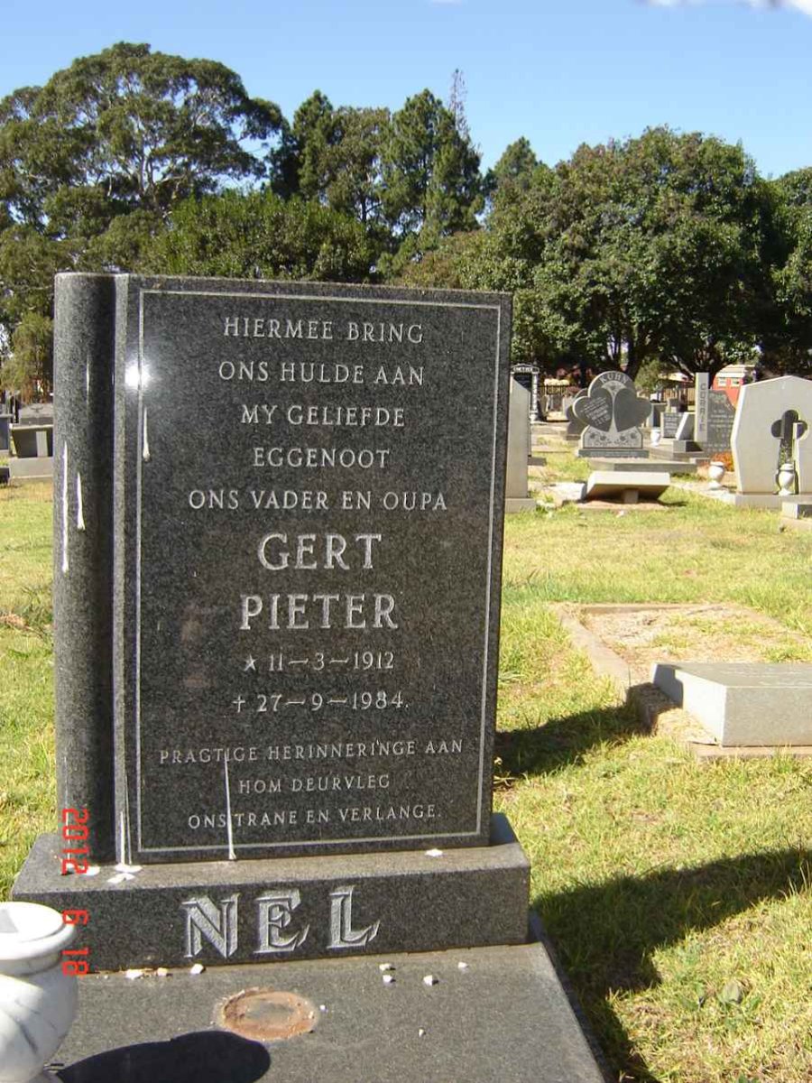 NEL Gert Pieter 1912-1984