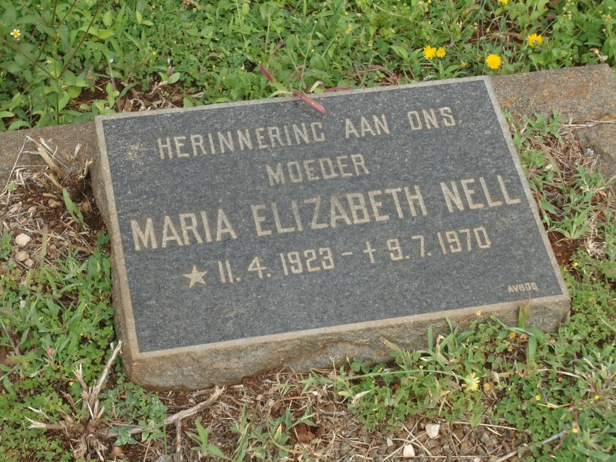 NELL Maria Elizabeth 1923-1970
