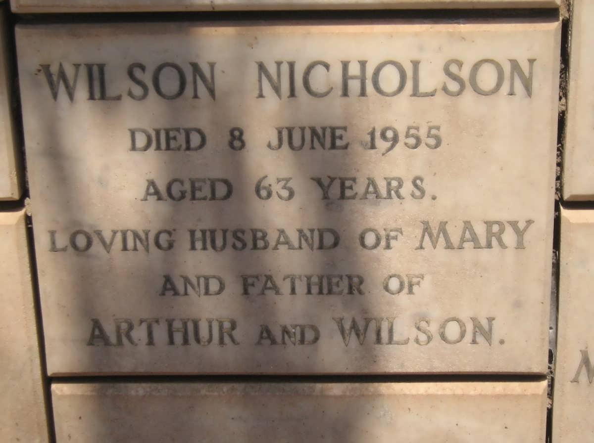 NICHOLSON Wilson -1955
