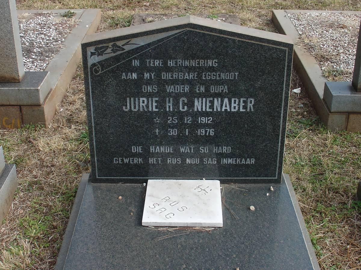 NIENABER Jurie H.C 1912-1976
