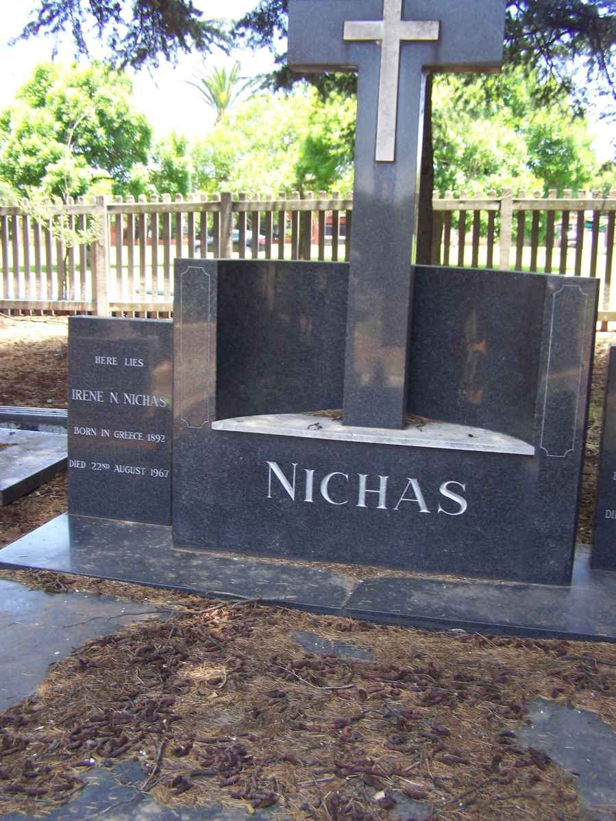 NICHAS Nick 1889-1972 &amp; Irene 1892-1967