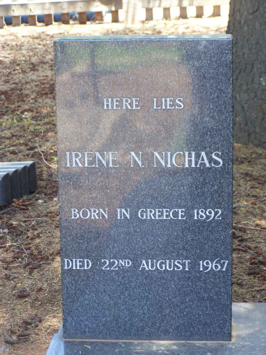 NICHAS Irene 1892-1967