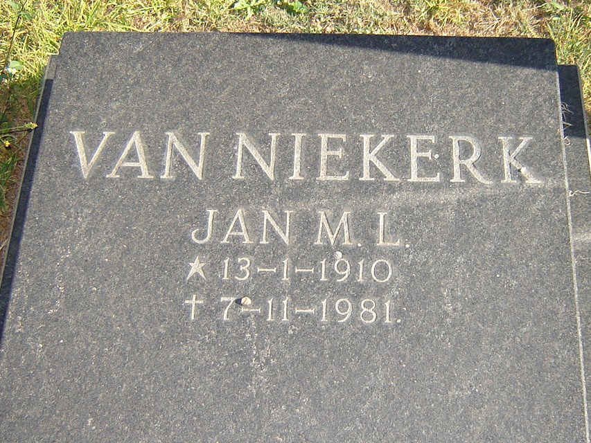 NIEKERK Jan M.L., van 1910-1981