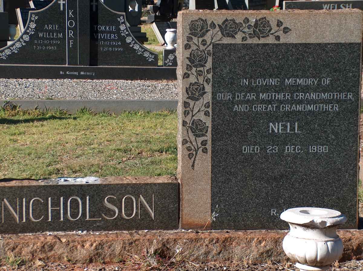 NICHOLSON Frederick -1958 &amp; Nell -1980 :: NICHOLSON Allan Frederick 1930-1998 