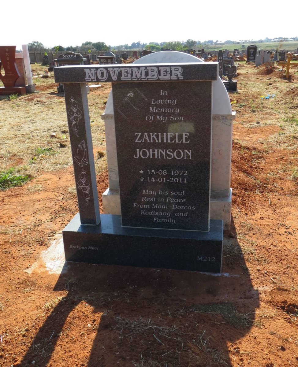 NOVEMBER Zakhele Johnson 1972-2011