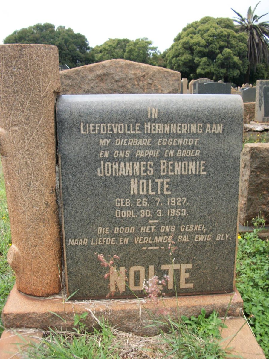 NOLTE Johannes Benonie 1927-1953