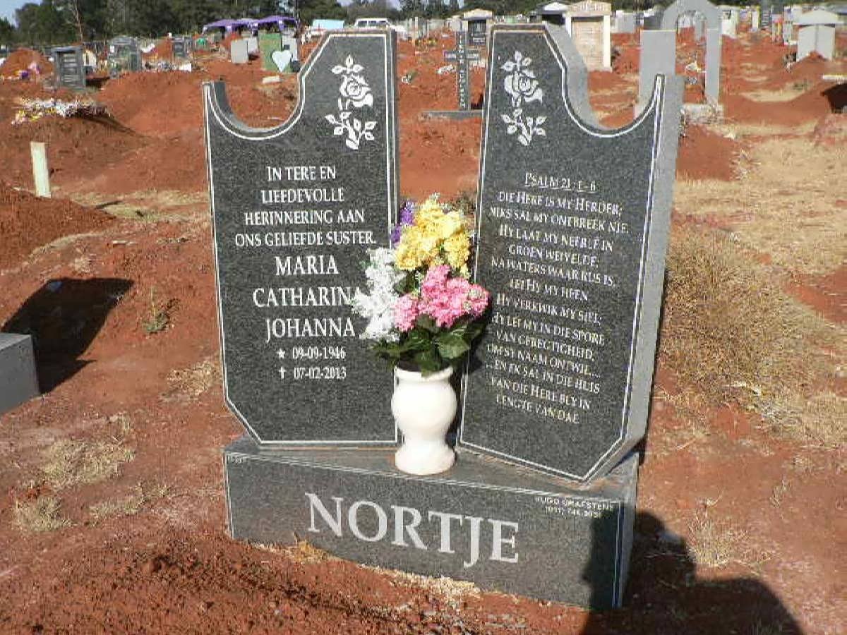 NORTJE Maria Catharina Johanna 1946-2013
