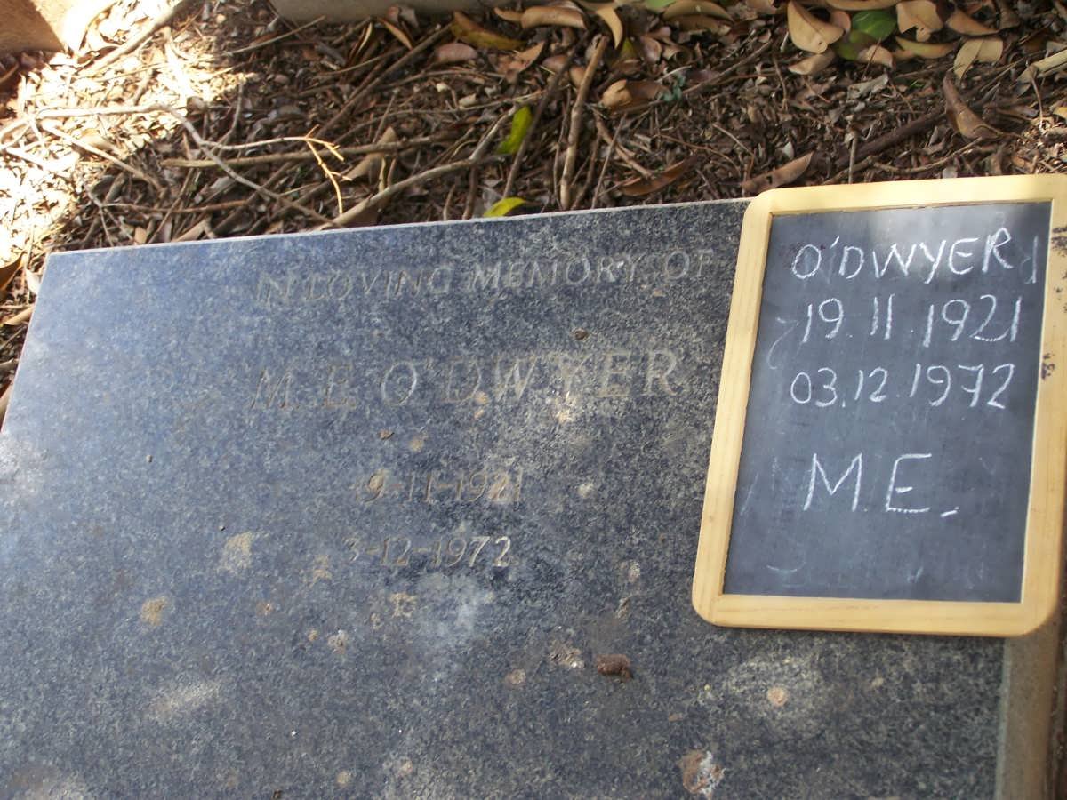 O'DWYER M.E. 1921-1972