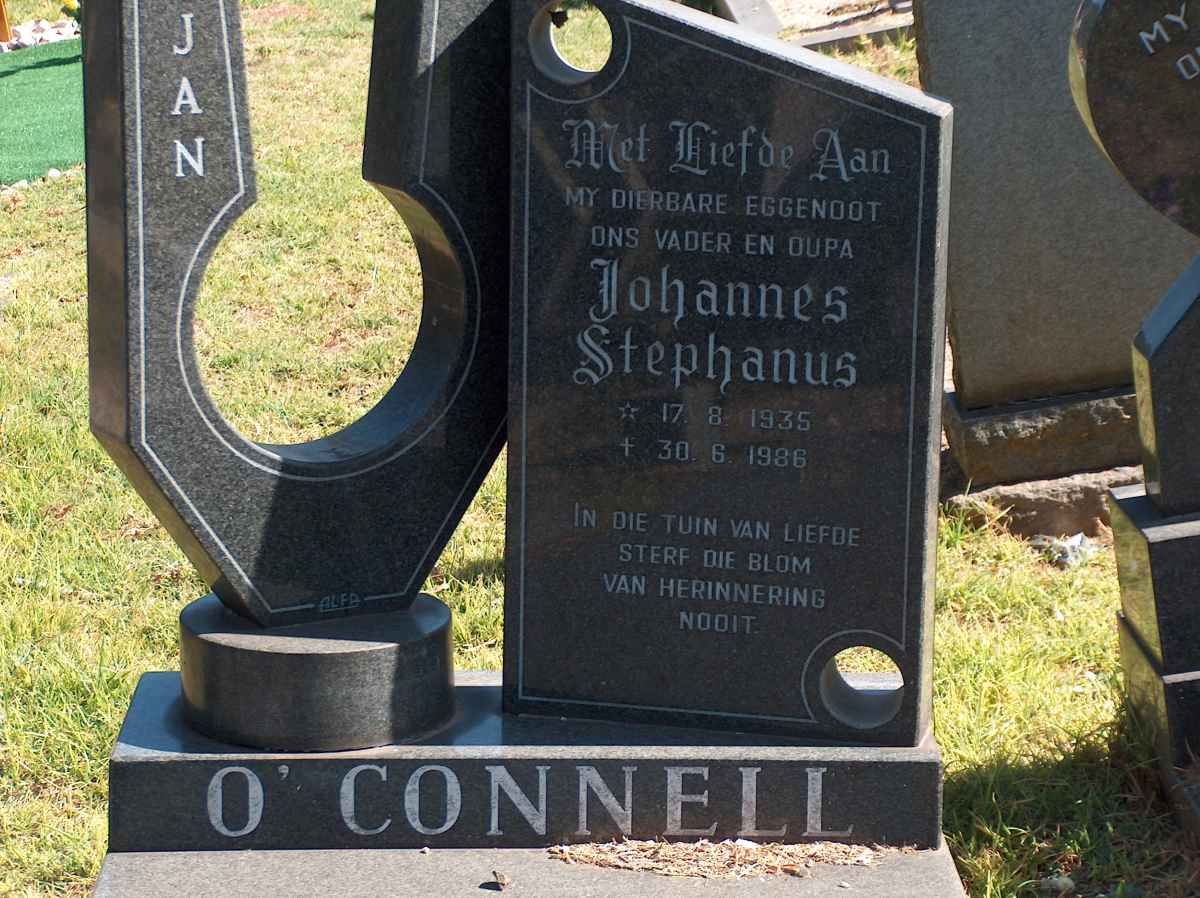 O'CONNELL Johannes Stephanus 1935-1986