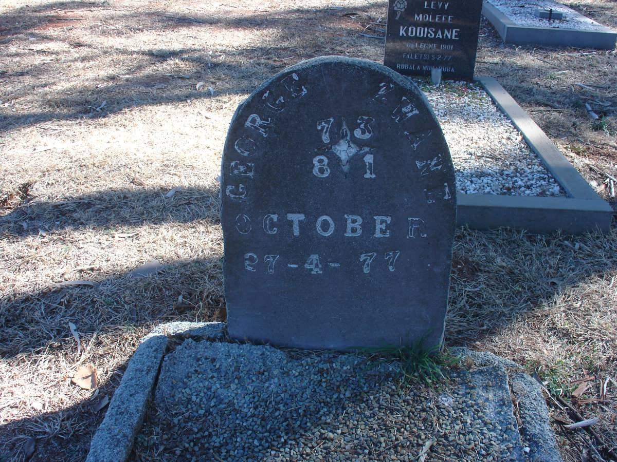 OCTOBER George Zwane -1977