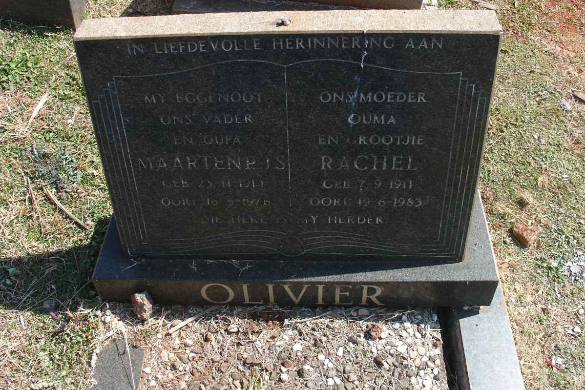 OLIVIER Maarten P.J.S. 1914-1976 &amp; Rachel 1911-1985 