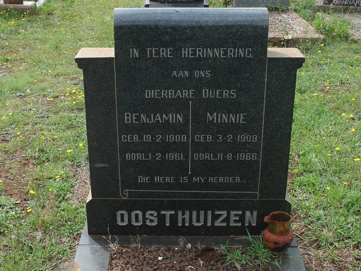 OOSTHUIZEN Benjamin 1908-1961 &amp; Minnie 1908-1966