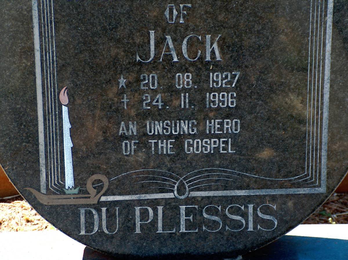 PLESSIS Jack, du 1927-1996