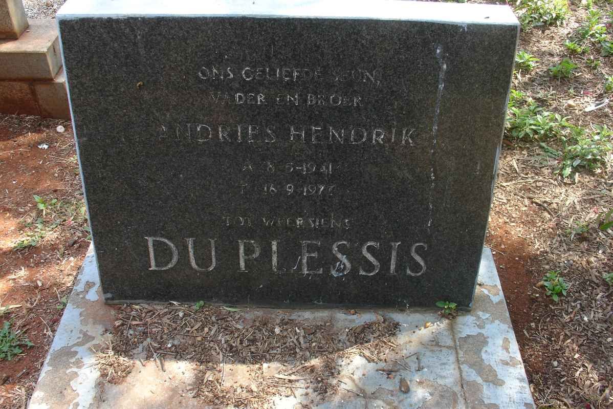 PLESSIS Andries Hendrik, du 1941-1976