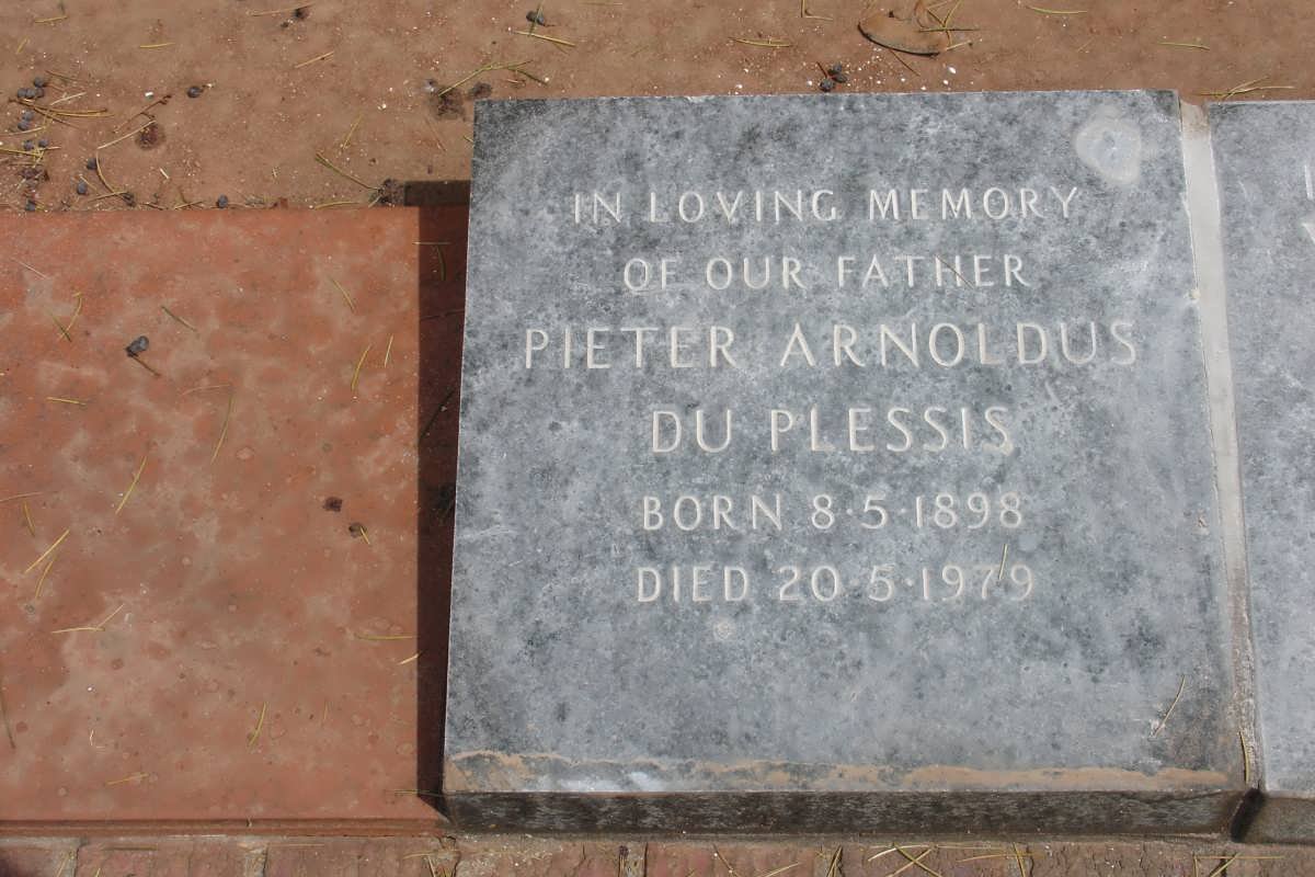 PLESSIS Pieter Arnoldus, du 1898-1979