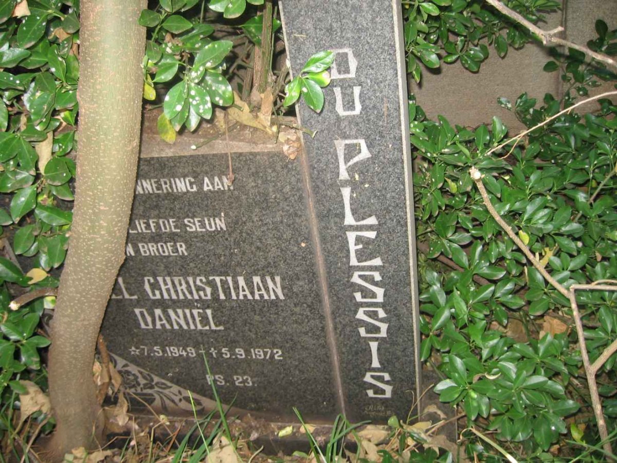 PLESSIS Christiaan Daniel, du 1949-1972