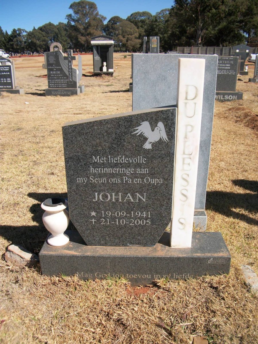 PLESSIS Johan, du 1941-2005