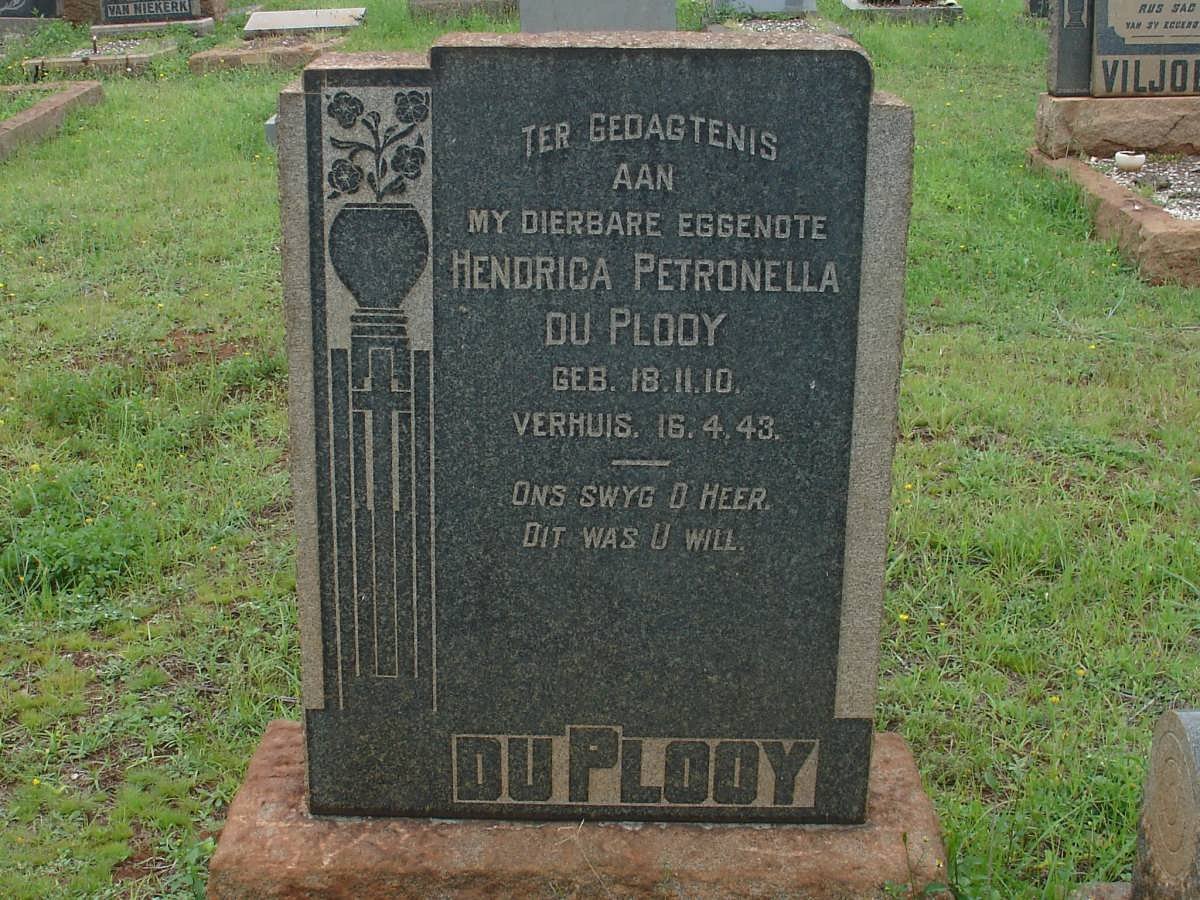 PLOOY Hendrica Petronella, du 1910-1943